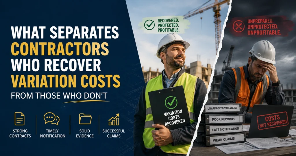 What Separates Contractors Who Recover Variation Costs From Those Who Don't