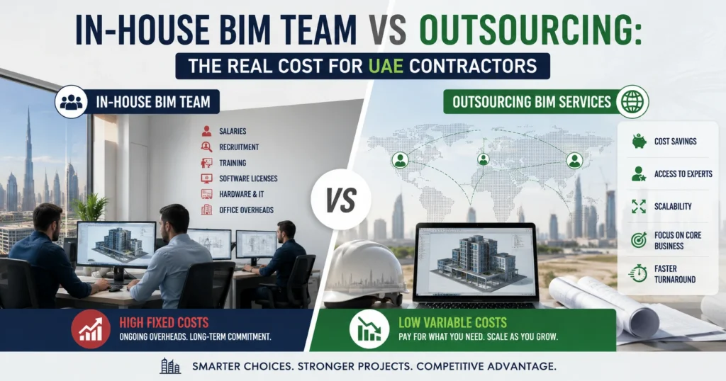 In-House BIM Team vs Outsourcing: The Real Cost for UAE Contractors